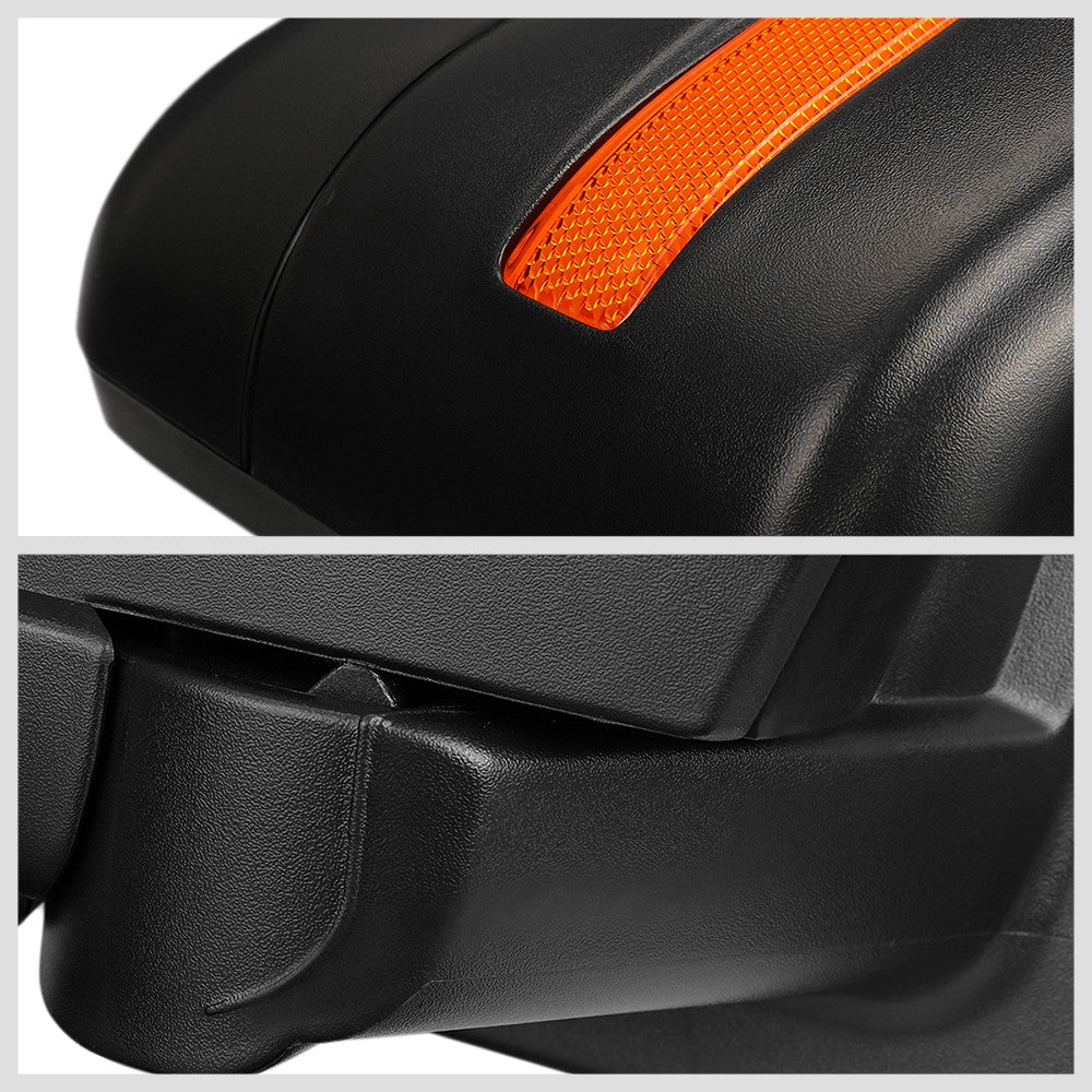 Right Black Towing Side Mirror Manual Adjustment Turn Signal for 04-14 F-150