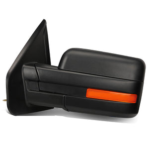 Left Towing Side Mirror Powered+ Heated+ Turn Signal 04-14 F150 BFC-VMIR-019-T888-BK-AM-L