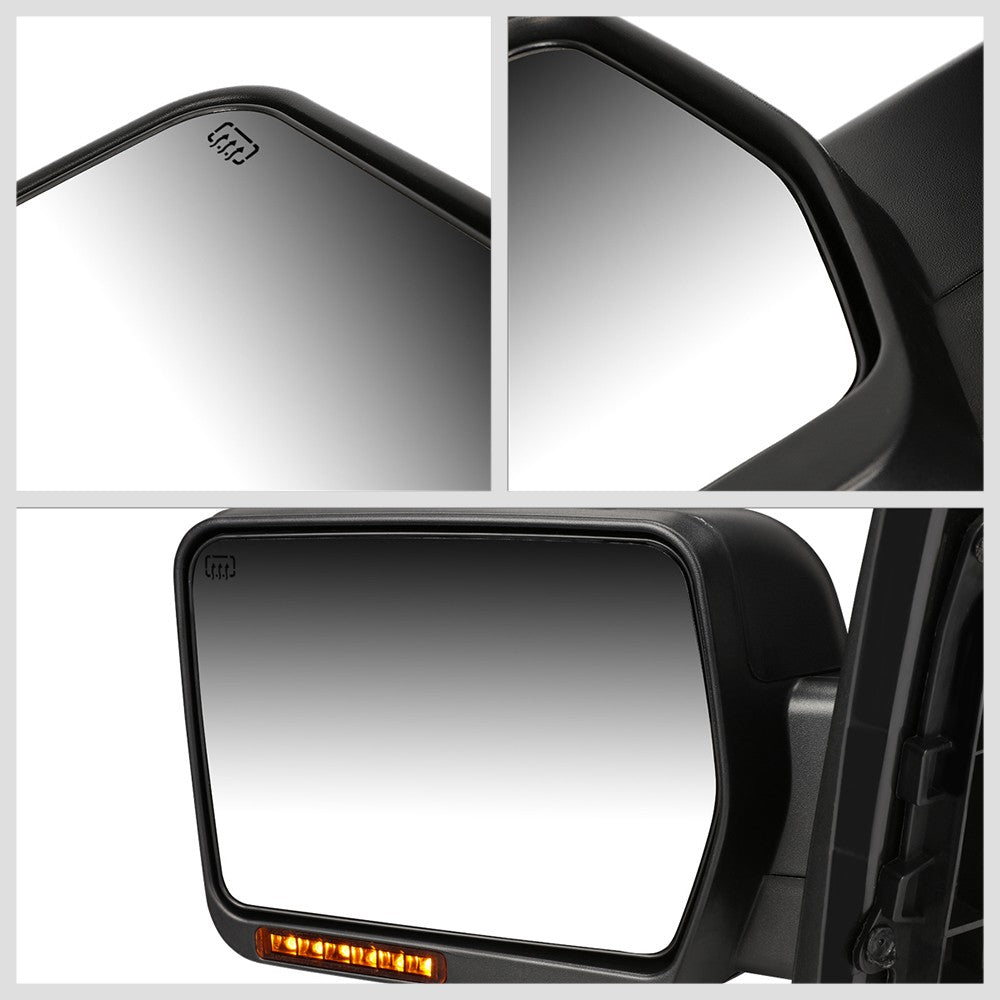 Left Towing Side Mirror Powered Adjustment W/Heated Turn Signal for 04-14 F150