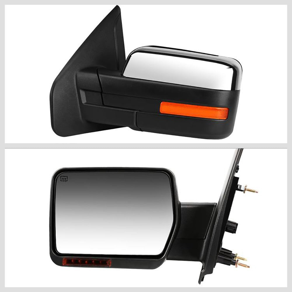Left/Driver Towing Side Mirror Powered+ W/Heated Turn Signal for 04-14 F-150