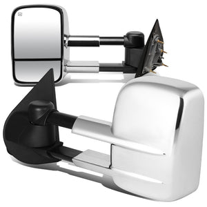 Left/Right Chrome Towing Side Mirror Powered Heated 15-18 Sierra 1500 BFC-VMIR-020-T111-CH