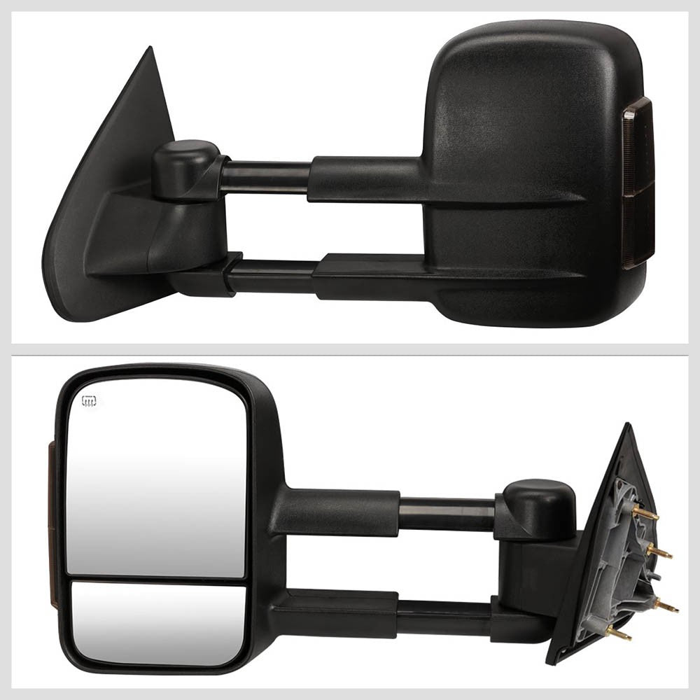 Left/Right Towing Side Mirror Powered+ W/Heated Turn Signal for 15-18 Sierra1500