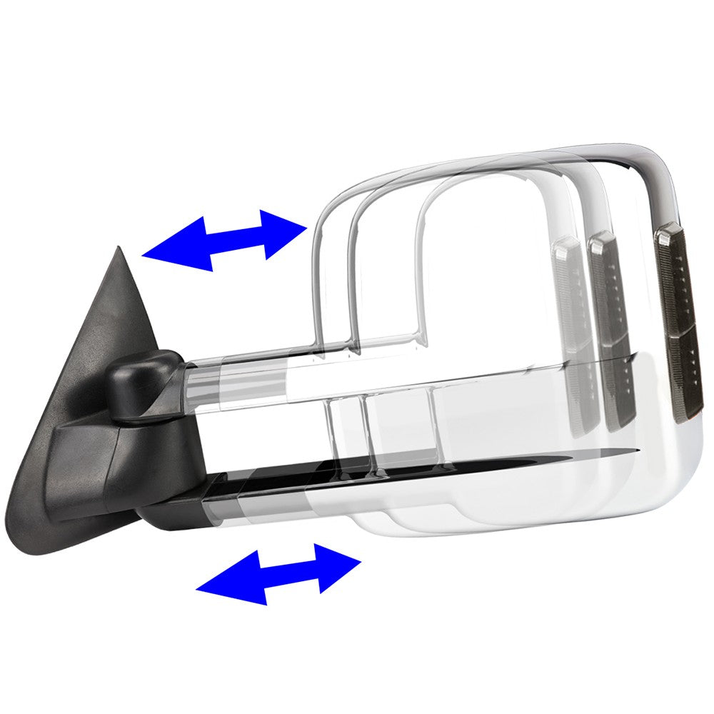 Left/Right Towing Side Mirror Powered W/Heated Turn Signal for 15-18 Sierra 1500