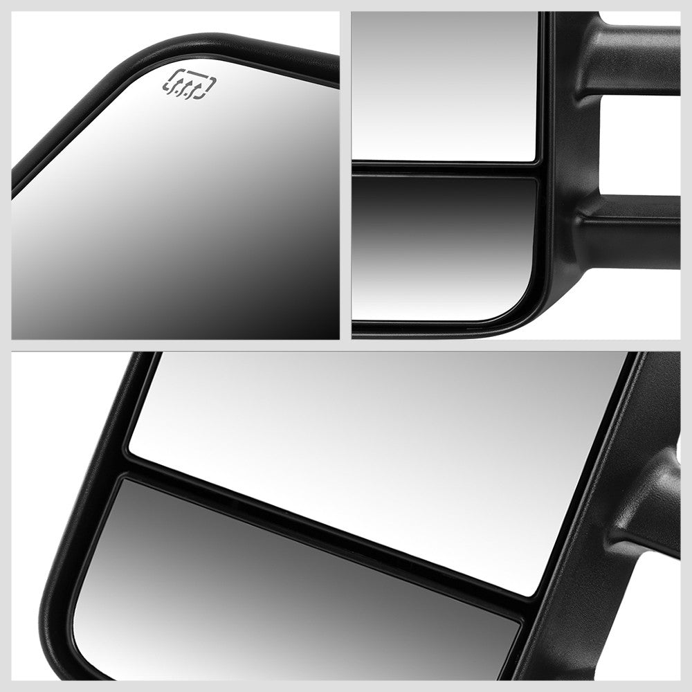 Left Black Towing Side Mirror Powered Adjustment W/Heated for 00-02 Yukon