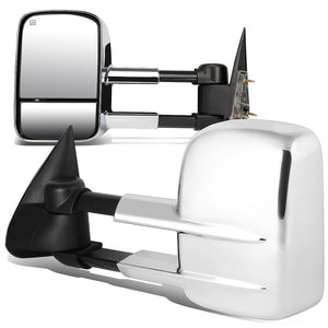 Left/Right Chrome Towing Side Mirror Powered Adjustment W/Heated for 00-02 Tahoe