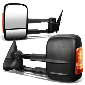 Left/Right Towing Side Mirror Heated+ Turn Signal 99-02 Sierra 2500 BFC-VMIR-021-T888-BK-AM