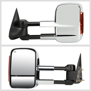 Left/Right Black Towing Side Mirror Powered W/Heated Turn Signal for 00-02 Yukon