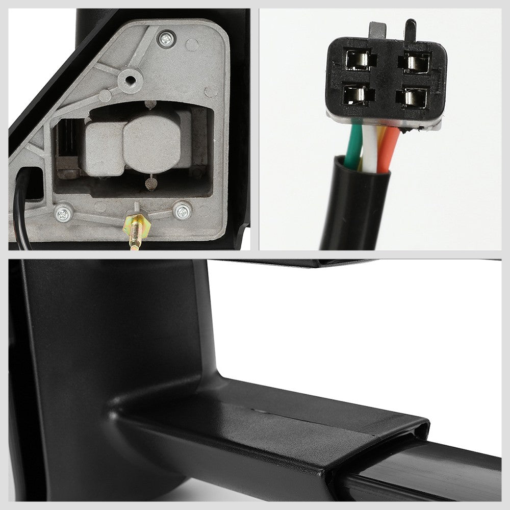 Left/Driver Black Towing Side Mirror Powered Adjustment for 94-98 GMC K1500