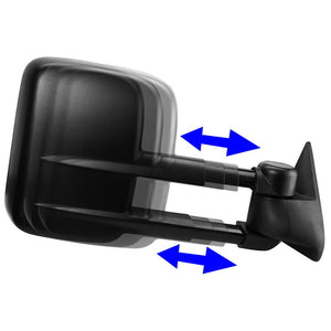Right/Passenger Black Towing Side Mirror Powered Adjustment for 93-00 GMC C2500