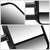 Right/Passenger Black Towing Side Mirror Powered Adjustment for 93-00 GMC C2500