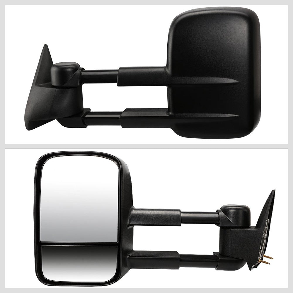 Left/Right Black Towing Side Mirror Powered Adjustment W/Heated for 93-00 C2500