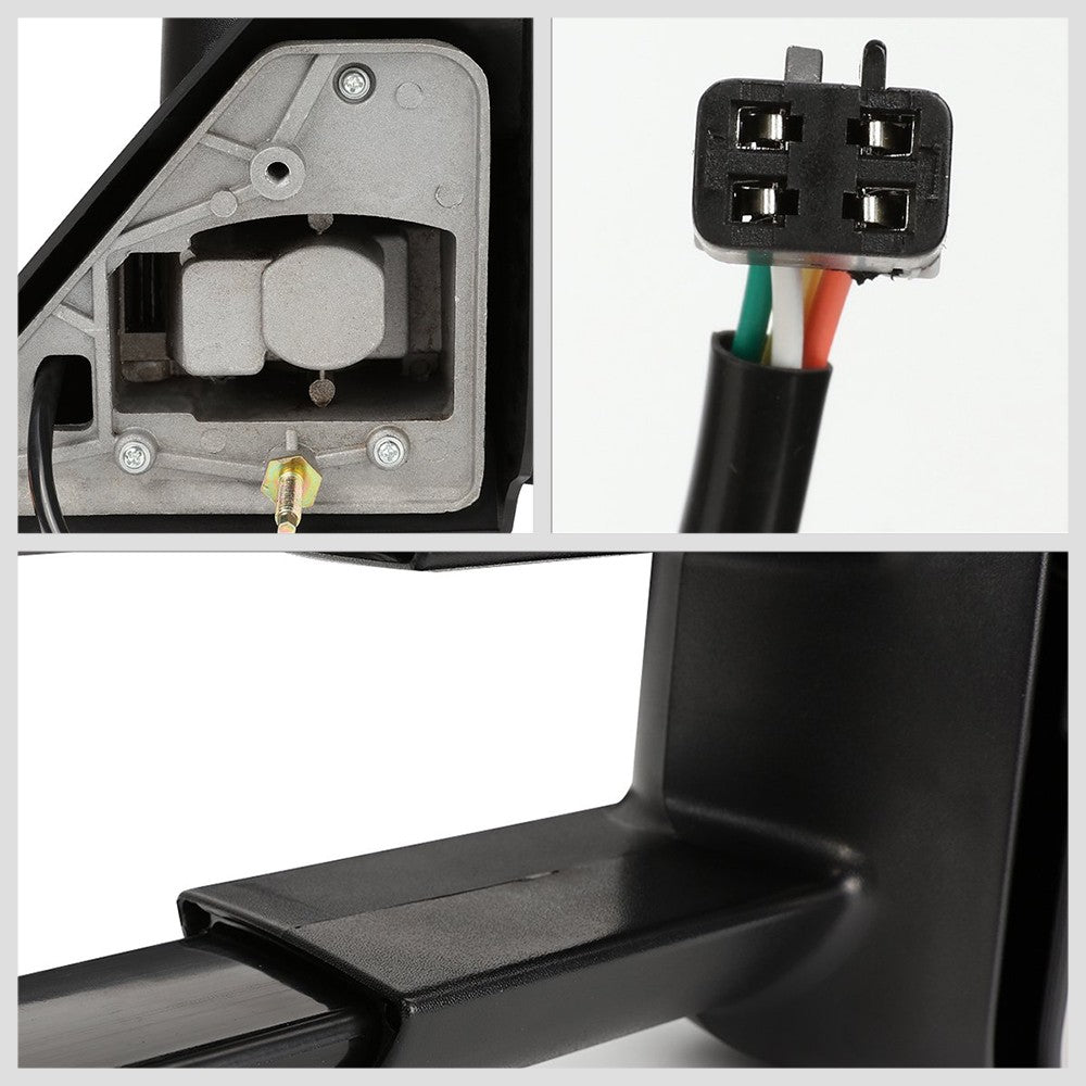 Left/Right Black Towing Side Mirror Powered Adjustment W/Heated for 93-00 C2500