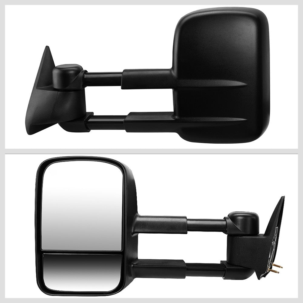 Left/Driver Black Towing Side Mirror Manual Adjustment for 94-98 GMC K1500