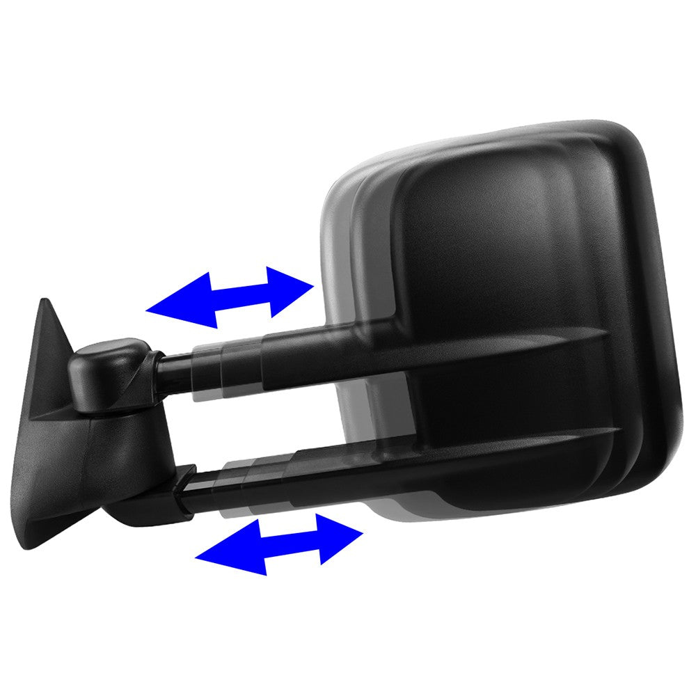 Left/Driver Black Towing Side Mirror Manual Adjustment for 94-98 GMC K1500