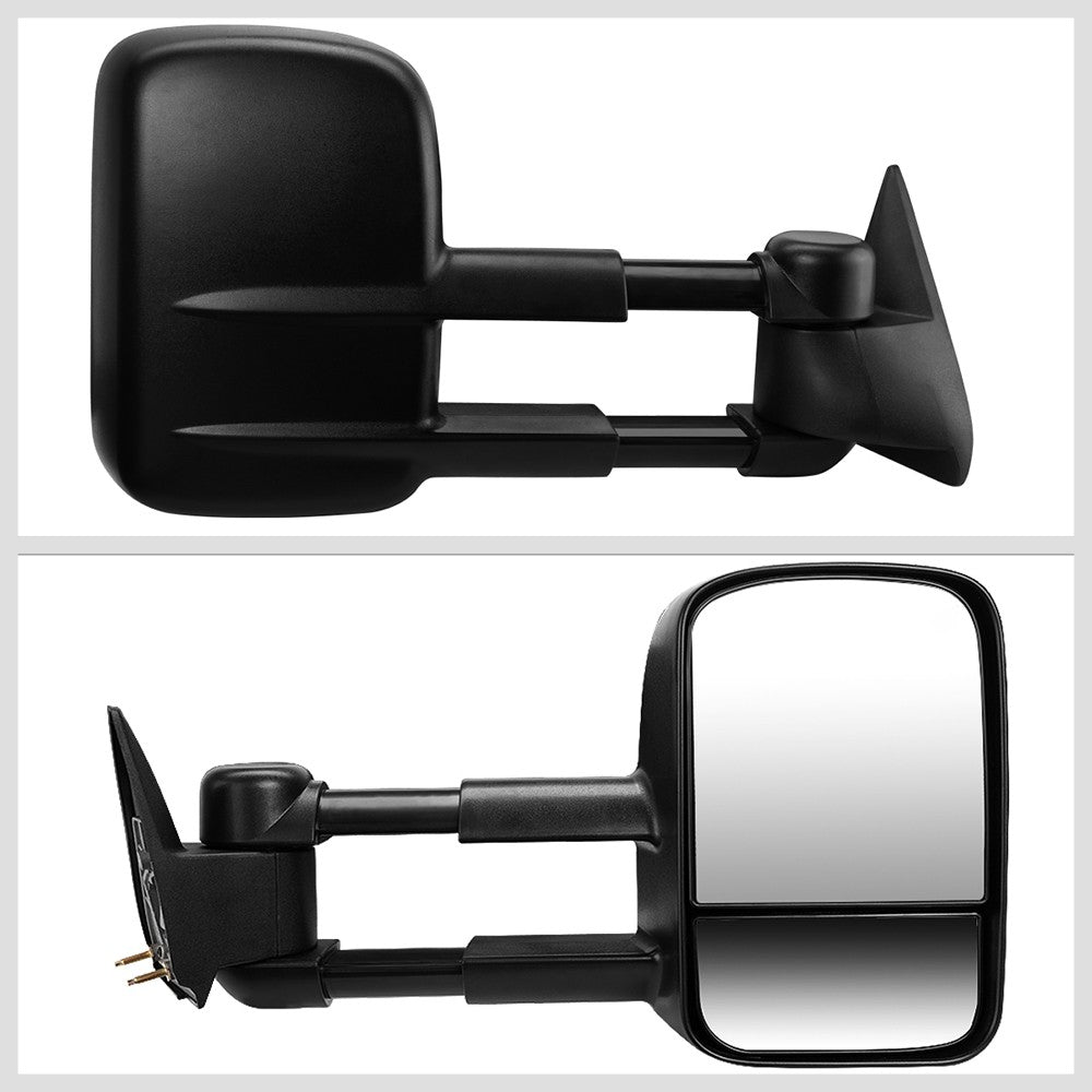 Right/Passenger Black Towing Side Mirror Manual Adjustment for 93-00 GMC C2500