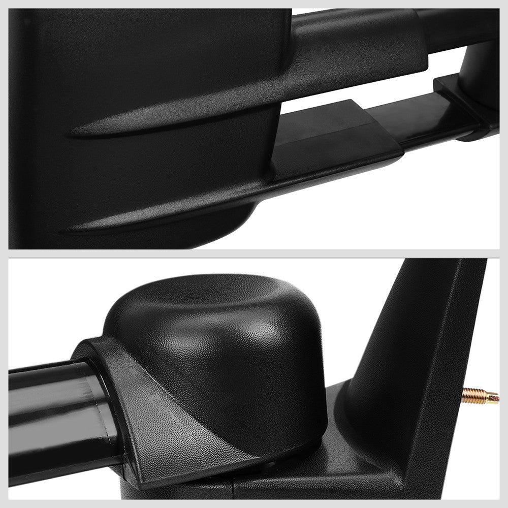 Right/Passenger Black Towing Side Mirror Manual Adjustment for 93-00 GMC C2500