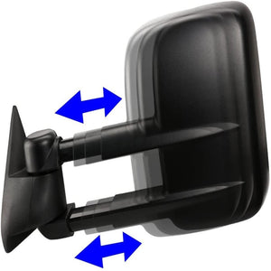 Left/Right Black Towing Side Mirror Manual Adjustment for 93-00 GMC C2500