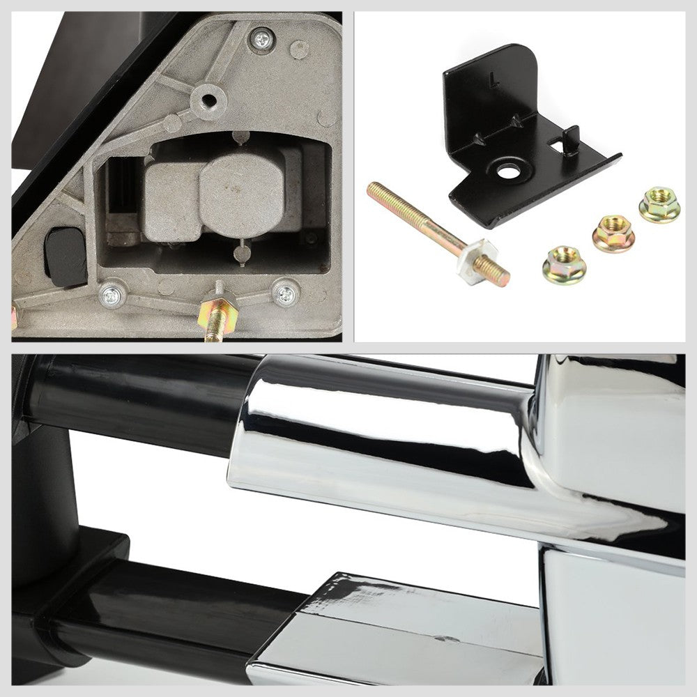 Left/Right Chrome Towing Side Mirror Manual Adjustment for 96-99 Tahoe