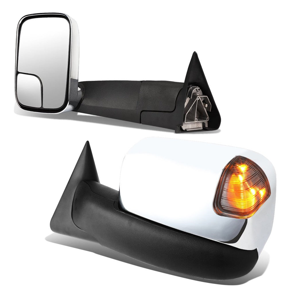Left/Right Towing Side Mirror Powered LED Turn Signal 94-97 Ram 3500 BFC-VMIR-023-T999-CH-SM