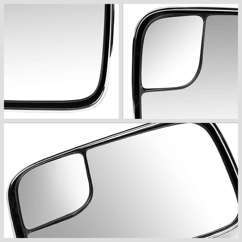 Left/Right Chrome Towing Side Mirror Powered LED Turn Signal for 94-97 Ram 3500