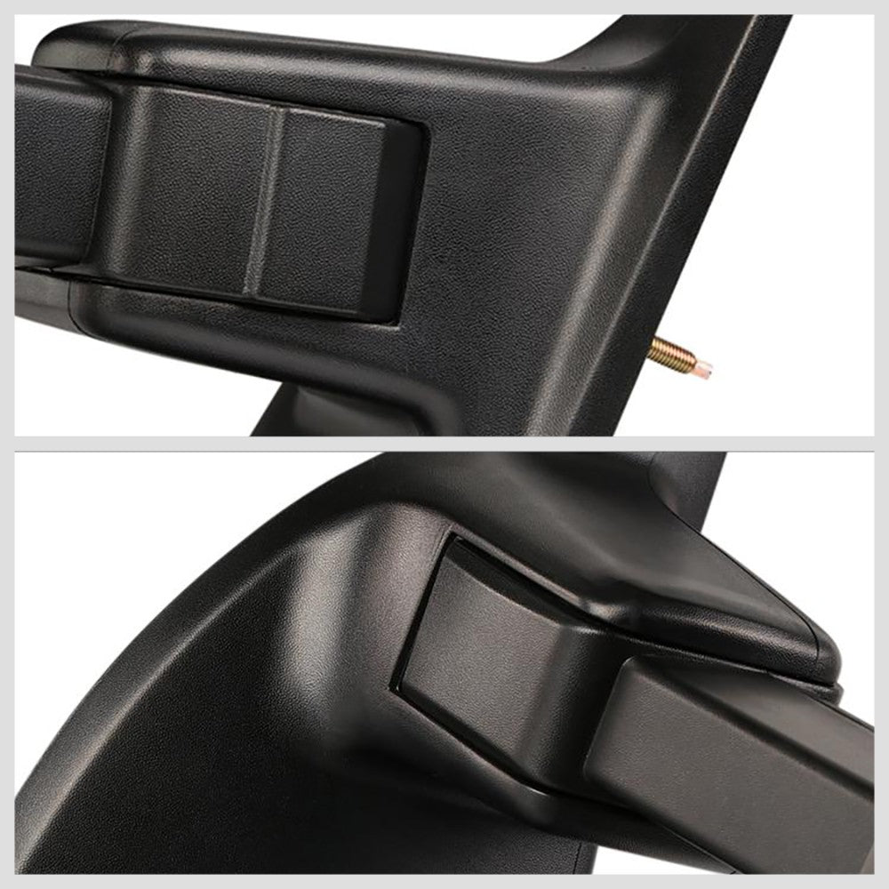 Pair Black Towing Side Mirror Powered Adjustment W/Heated for 99-07 F-450 SD