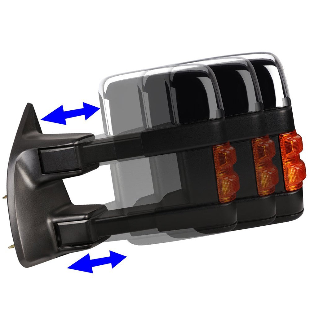 Left/Right Towing Side Mirror Powered Heated LED Turn Signal for 99-07 F-250 SD