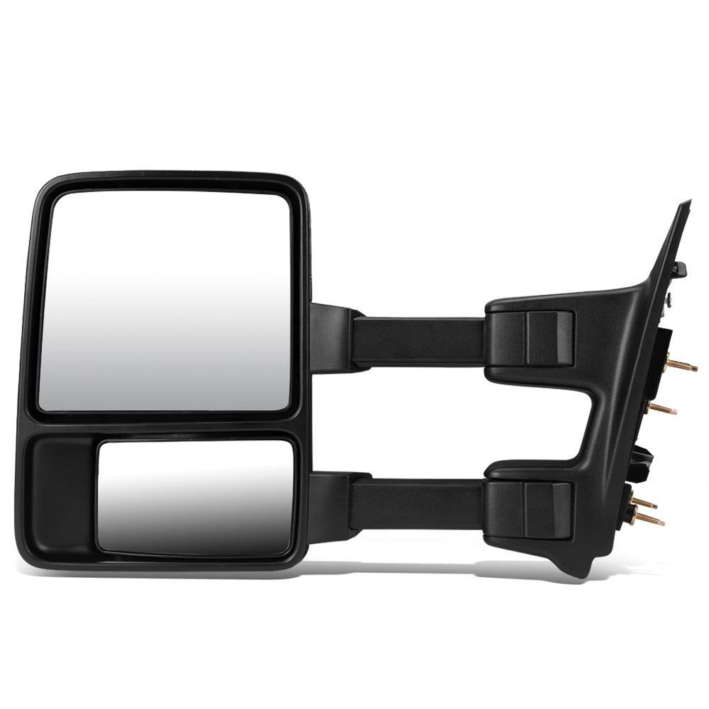 Left Black Towing Side Mirror Manual+ Turn Signal 08-16 F-250 SD BFC-VMIR-027-T666-BK-AM-L