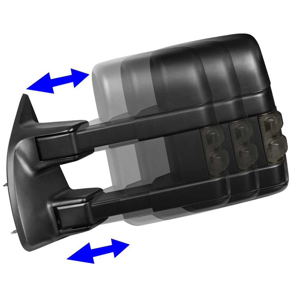 Left/Right Towing Side Mirror Powered+ W/Heated Turn Signal for 08-16 F-450 SD