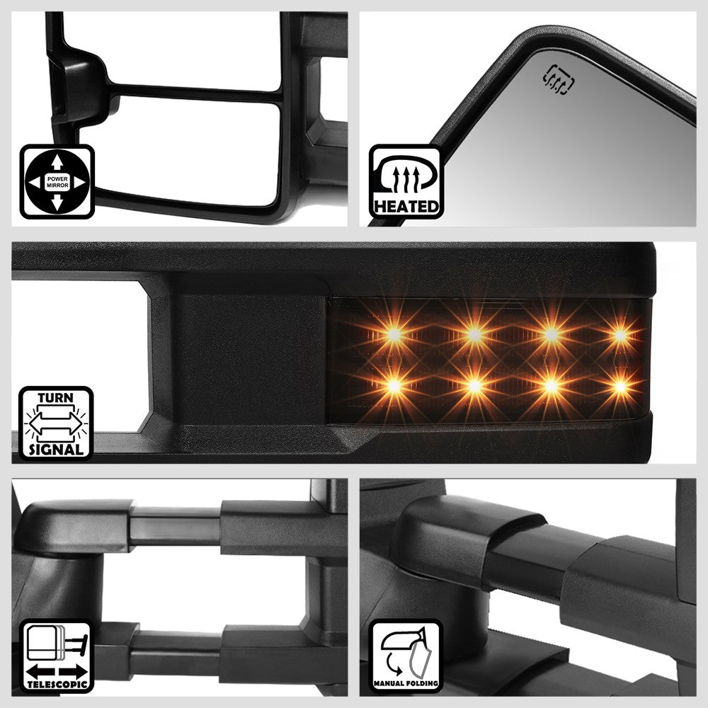 Left Towing Side Mirror Powered W/Heated LED Turn Signal for 07-13 Avalanche
