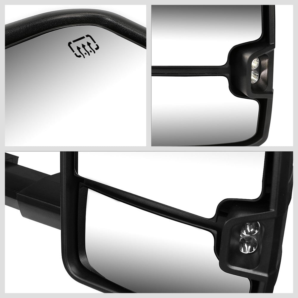 Right Black Towing Side Mirror Powered W/Heated LED Turn Signal for 07-14 Tahoe