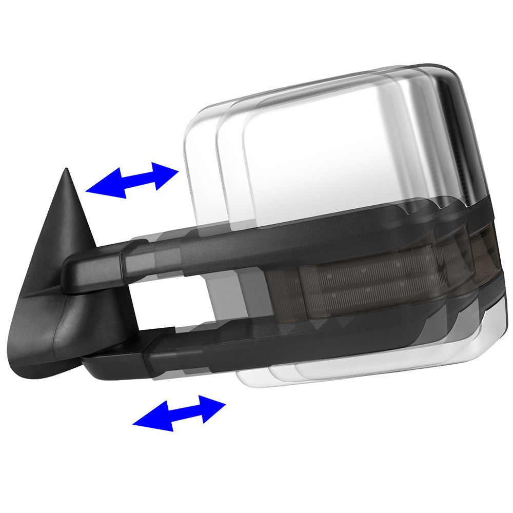 Left/Right Towing Side Mirror Powered+ W/Heated LED Turn Signal for 07-14 Tahoe