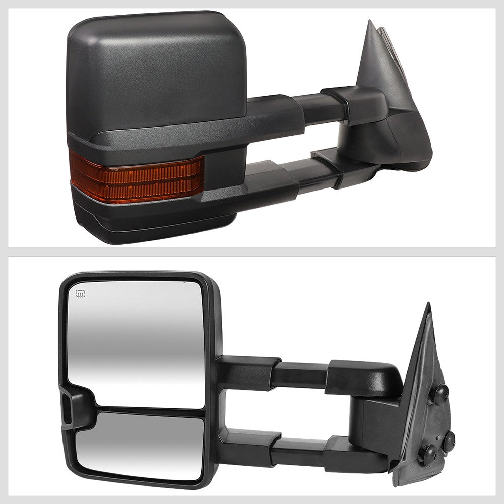 Left/Right Towing Side Mirror Powered+ W/Heated LED Turn Signal for 00-02 Yukon