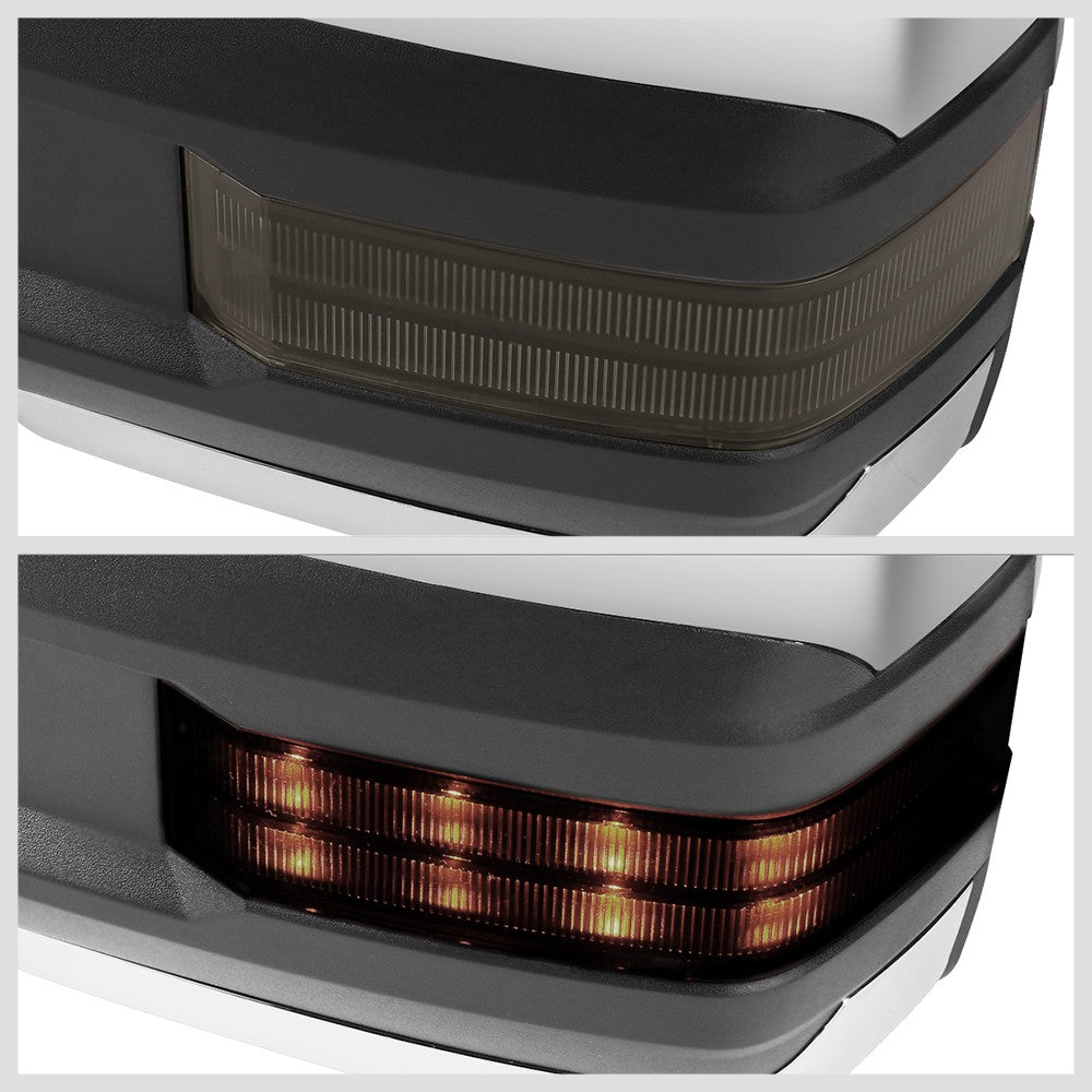 Left Towing Side Mirror Powered+ W/Heated LED Turn Signal for 99-02 Sierra 2500