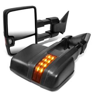Left/Right Towing Side Mirror Powered LED Turn Signal 96-99 Tahoe BFC-VMIR-031-T888-BK-AM
