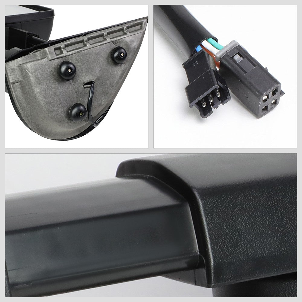 Left Black Towing Side Mirror Powered Adjustment LED Turn Signal for 97-00 Yukon