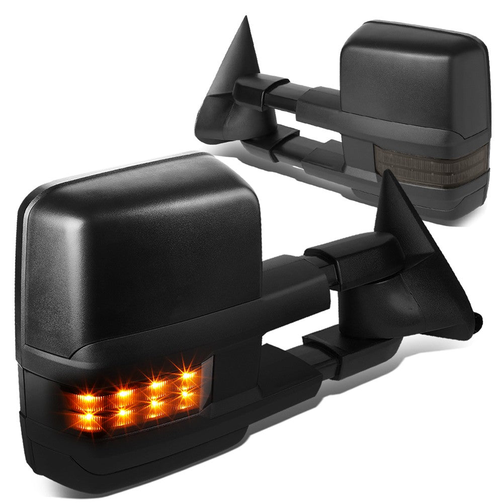 Left/Right Towing Side Mirror Powered LED Turn Signal 94-98GMC K1500 BFC-VMIR-031-T888-BK-SM