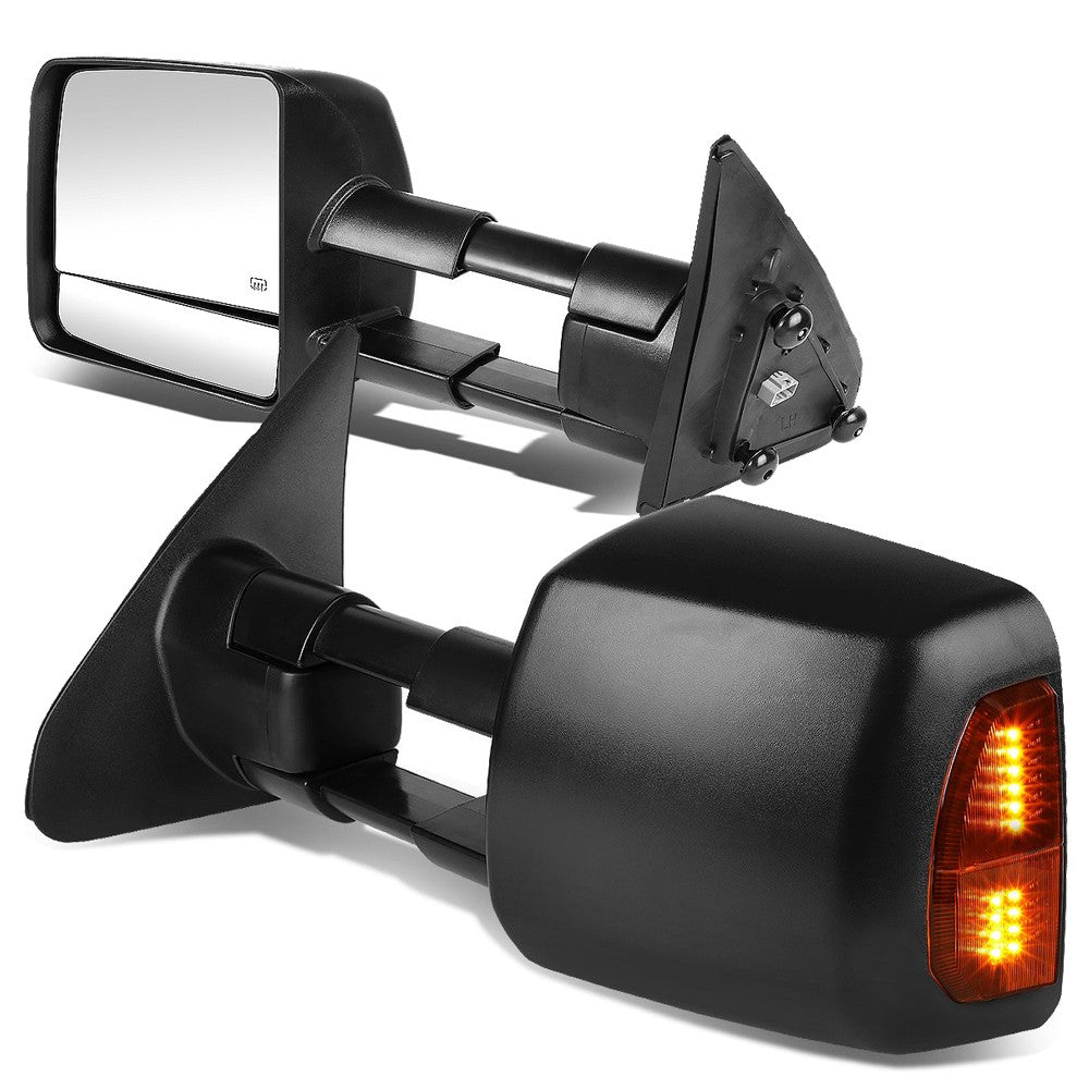 Left/Right Towing Side Mirror Powered+ Heated Turn Signal 07-16 Tundra BFC-VMIR-038-T888-BK-AM