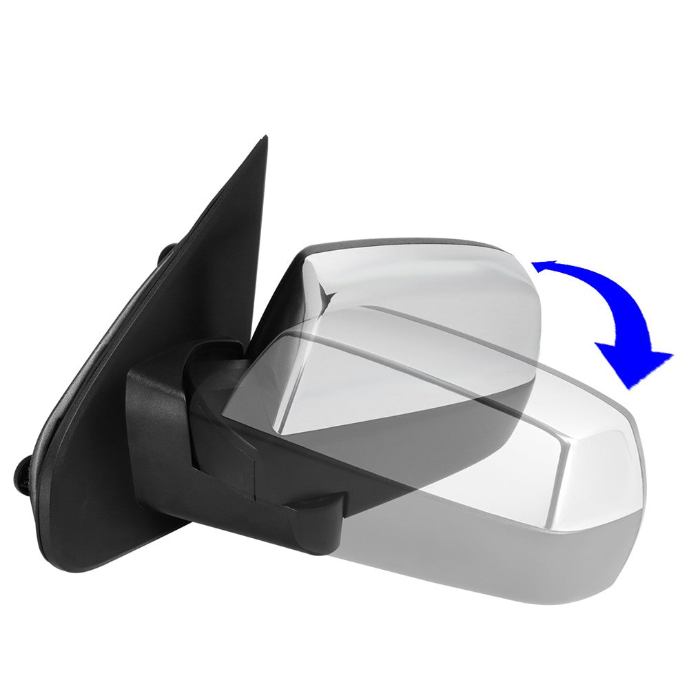 Left Chrome Towing Side Mirror Powered W/Heated for 15-17 Sierra 2500HD