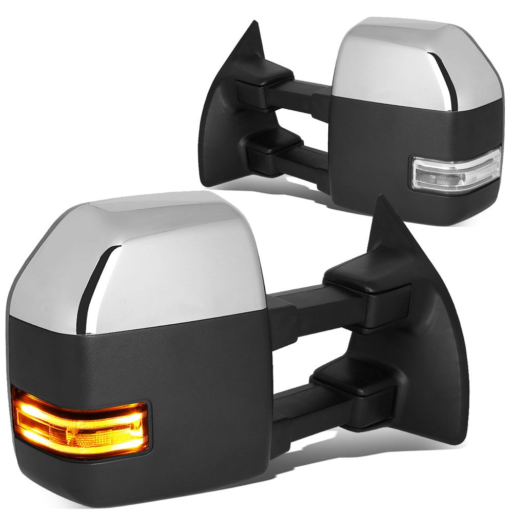 Left/Right Towing Side Mirror Powered Heated Turn Signal 08-16 F 350SD BFC-VMIR-052-T999-CH-CL