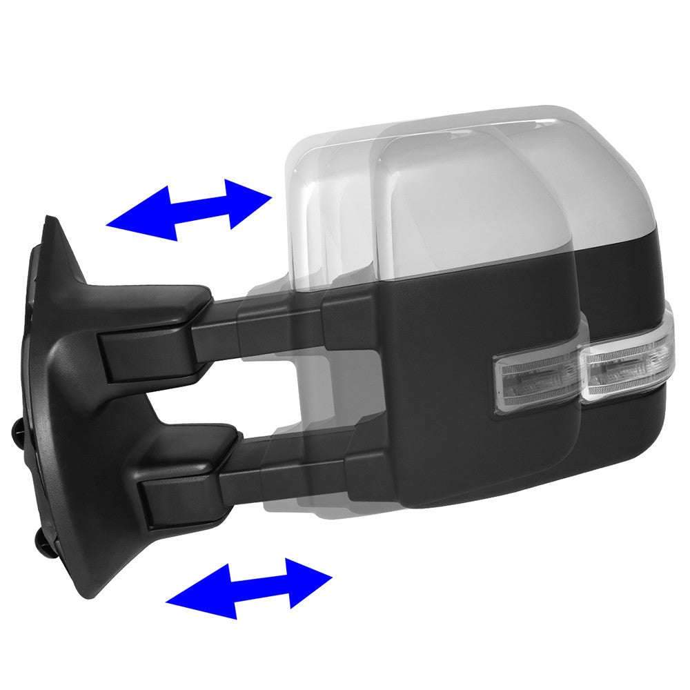 Left/Right Towing Side Mirror Powered Heated LED Turn Signal for 08-16 F-350 SD
