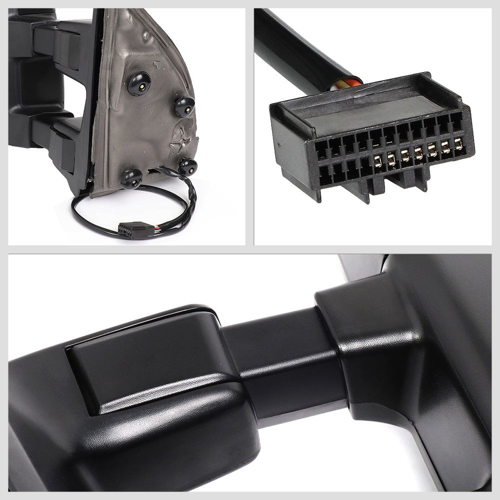 Left/Right Towing Side Mirror Powered Heated LED Turn Signal for 08-16 F-350 SD