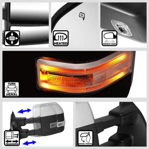 Left/Right Towing Side Mirror Powered Heated LED Turn Signal for 08-16 F-350 SD