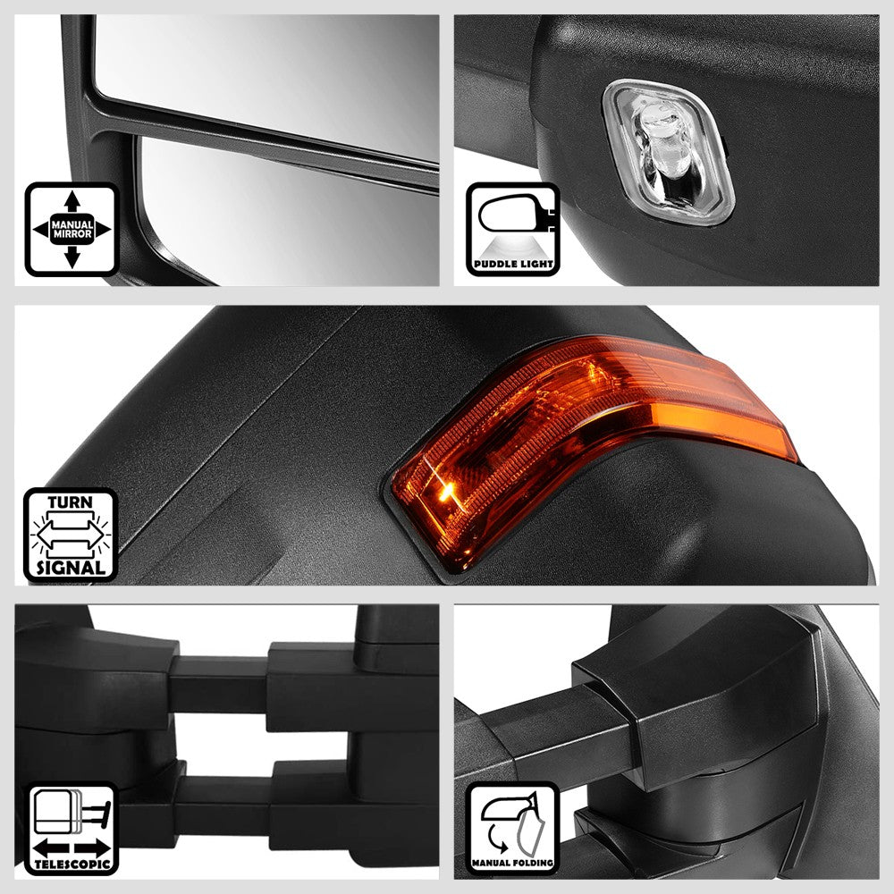 Left/Right Towing Side Mirror Powered Heated LED Turn Signal for 04-14 F-150