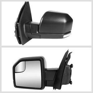 Left Towing Side Mirror Manual LED Turn Signal W/Puddle Light for 15-18 F-150