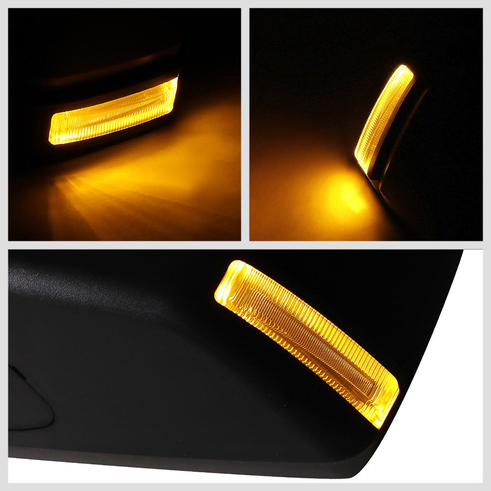Left Towing Side Mirror Manual LED Turn Signal W/Puddle Light for 15-18 F-150