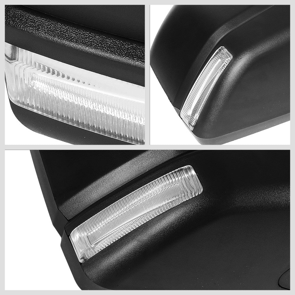 Right Towing Side Mirror Manual LED Turn Signal W/Puddle Light for 15-18 F-150