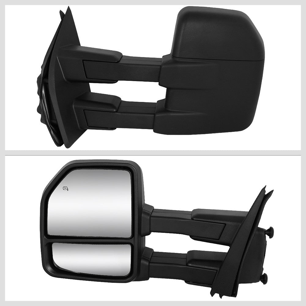 Left/Right Black Towing Side Mirror Powered Adjustment W/Heated for 15-18 F-150