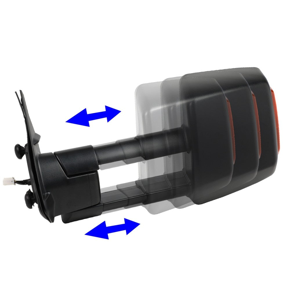 Amber LED Black Powered Side View Mirror Assembly 16-19 Tacoma N300 BFC-SVMIR-070-T888-BK-AM