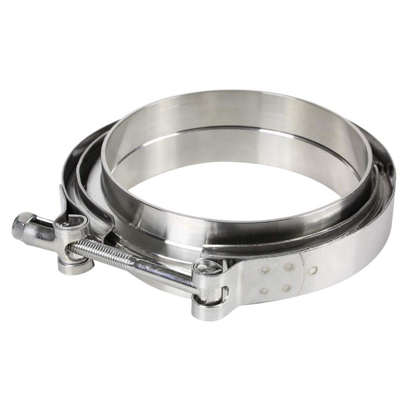 3.50" 89mm Zinc Coat V-Band Clamp+Flange for Turbo Downpipe Intercooler Exhaust-Performance-BuildFastCar