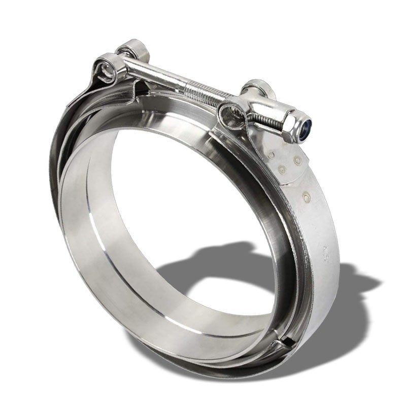 3.00" 76mm Zinc Coat V-Band Clamp+Flange for Turbo Downpipe Intercooler Exhaust-Performance-BuildFastCar
